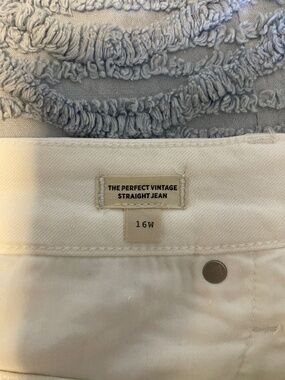 Madewell Perfect Vintage White Straight Jean 16w